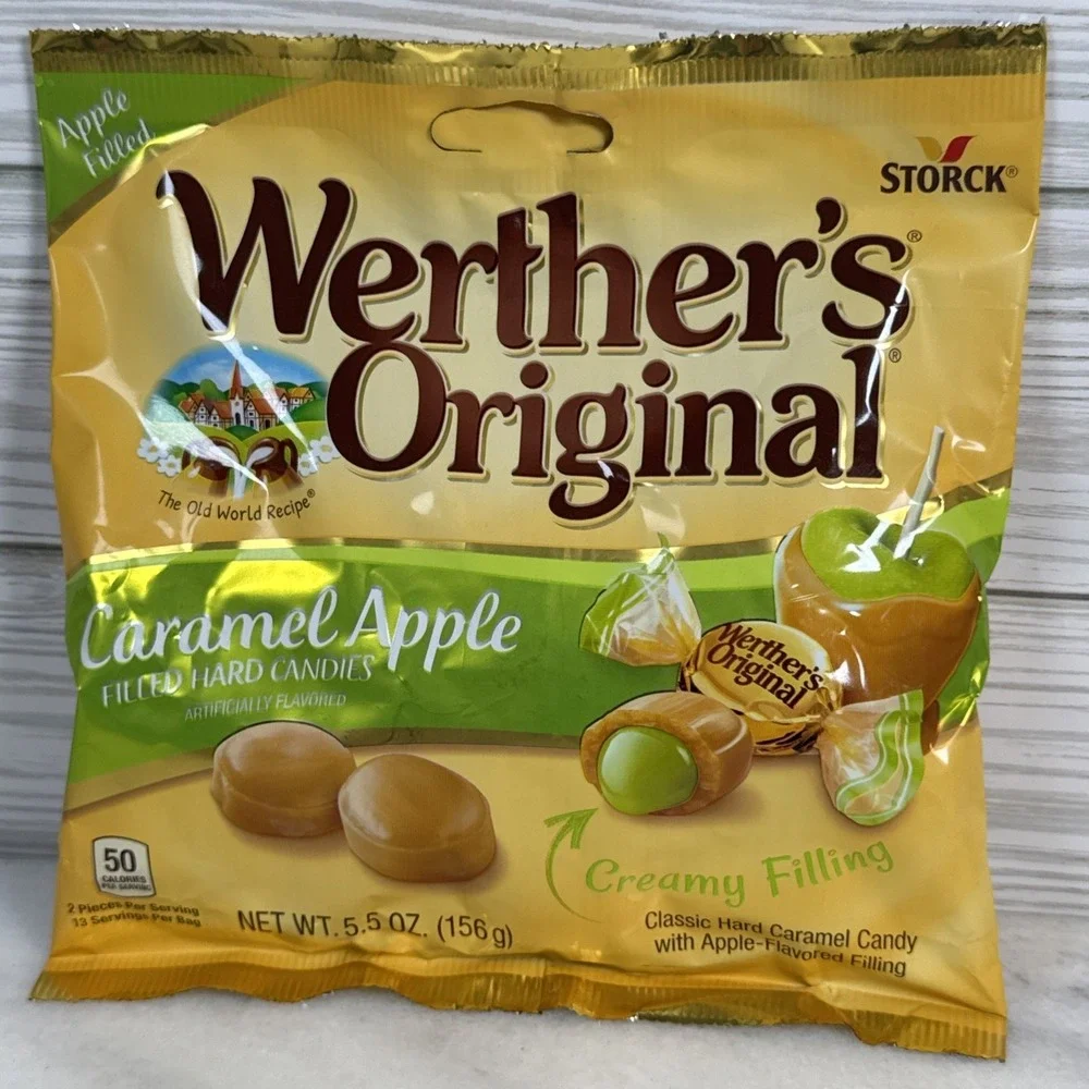 2 Bags Werther's Original Caramel Apple Hard Candies 5.5Oz each Creamy Filling